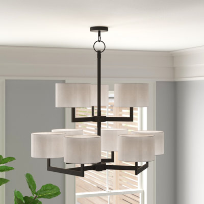 Nettie 3 Light Shaded Drum Chandelier Nettie 3 Light Shaded Drum Chandelier